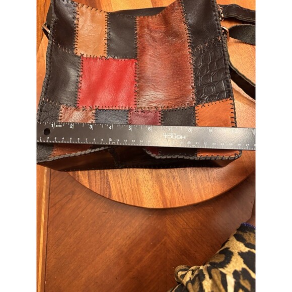 Unbranded Leather Multicolor Patchwork Shoulder Crossbody Bag Purse - Picture 9 of 12